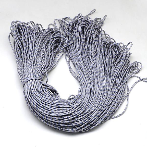 

PandaHall Polyester & Spandex Cord Ropes, 1 Inner Core, Silver, 2mm, about 109.36 yards(100m)/bundle Polyester Silver