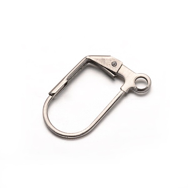 

PandaHall 304 Stainless Steel Leverback Earring Findings, with Loop, Stainless Steel Color, 18x13x2mm, Hole: 2mm, Pin: 1mm 304 Stainless...