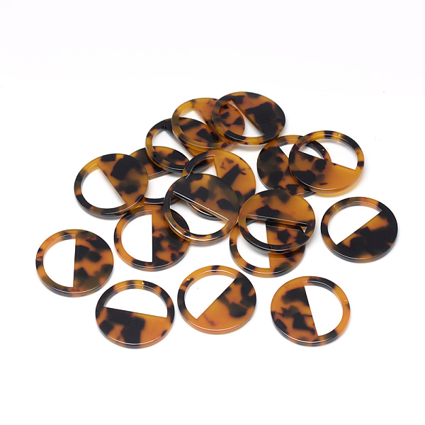 

PandaHall Cellulose Acetate(Resin) Pendants, Tortoiseshell Pattern, Flat Round, Goldenrod, 28.5x28.5x2.5mm, Hole: 1.5mm Cellulose Acetate..., Gold