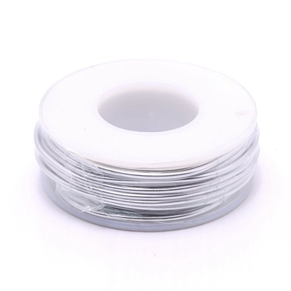 

PandaHall Matte Round Aluminum Wire, with Spool, Silver, 15 Gauge, 1.5mm, 10m/roll Aluminum Round Silver