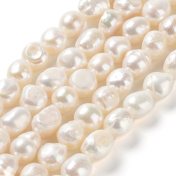 

PandaHall Natural Cultured Freshwater Pearl Beads Strands, Two Side Polished, Grade 2A+, Seashell Color, 9~10x9~10x7~8.5mm, Hole: 0.7mm...