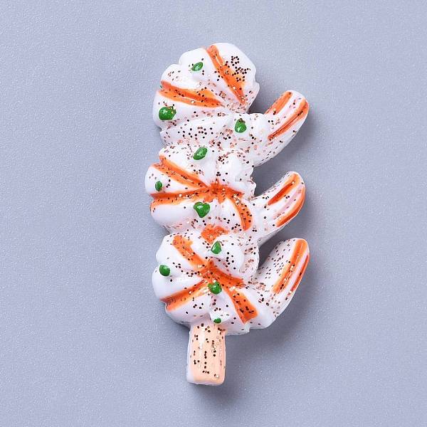 

PandaHall Resin Decoden Cabochons, Prawn, White, 34x16x8mm Resin Food White