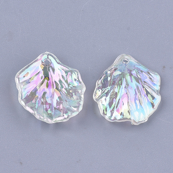 

PandaHall Transparent Acrylic Pendants, AB Color, Leaf, Clear, 19x17x4~5mm, Hole: 1.2mm Acrylic Leaf Clear