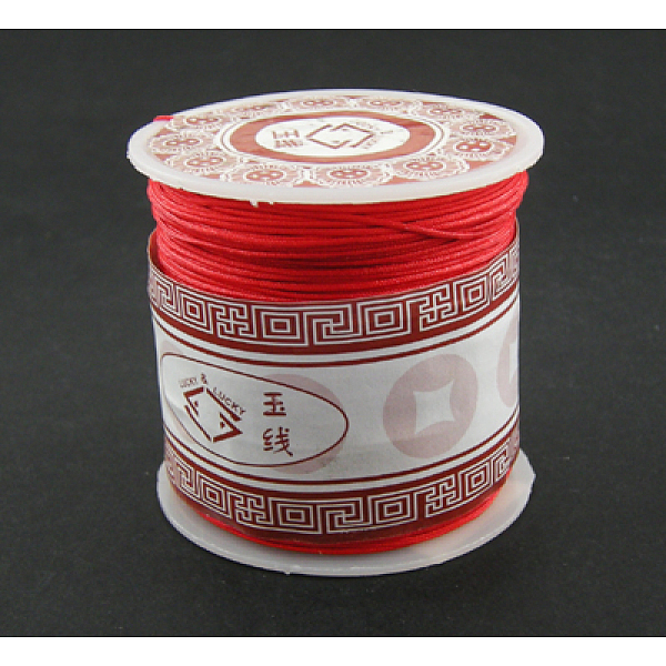 

PandaHall Nylon Thread Cord, DIY Material for Jewelry Making, Red, 1mm, about 38.27 yards(35m)/roll Nylon Red