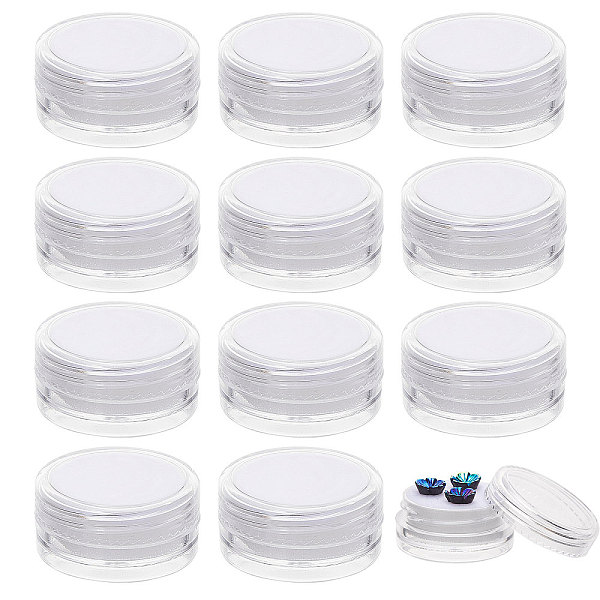 

PandaHall CHGCRAFT 12Pcs Mini Round Stone Box Small Loose Diamond Gemstone Display Case White Plastic Loose Diamond Boxes with Clear Top...