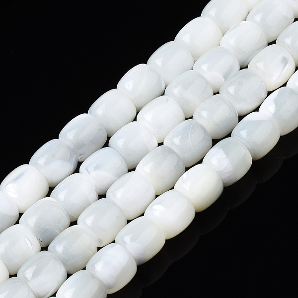 

PandaHall Natural Trochid Shell/Trochus Shell Beads Strands, Bleach, Column, White, 6x5.5mm, Hole: 0.8mm, about 68~69pcs/strand, 15.47...