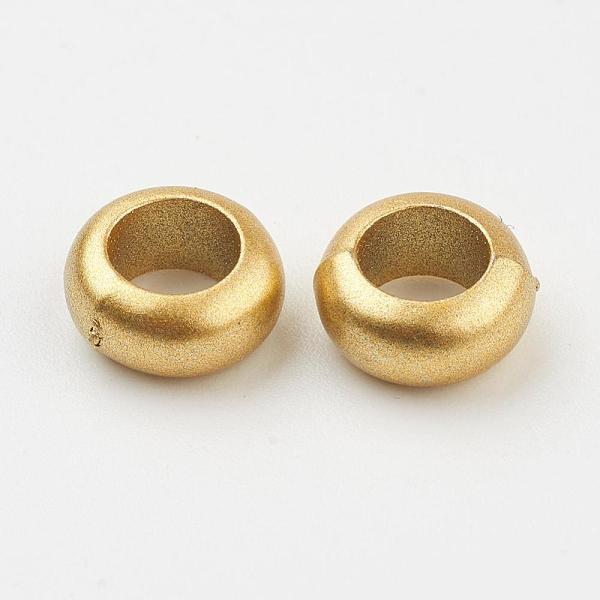 

PandaHall CCB Plastic Beads, Rondelle, Matte Gold Color, 10x4.5mm, Hole: 6mm Plastic Rondelle