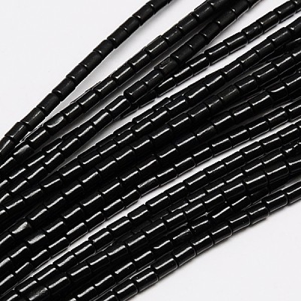 

PandaHall Synthetic Turquoise Beads Strands, Dyed, Column, Black, 6x4mm, Hole: 1mm, about 64pcs/strand, 15.5 inch Synthetic Turquoise Column...