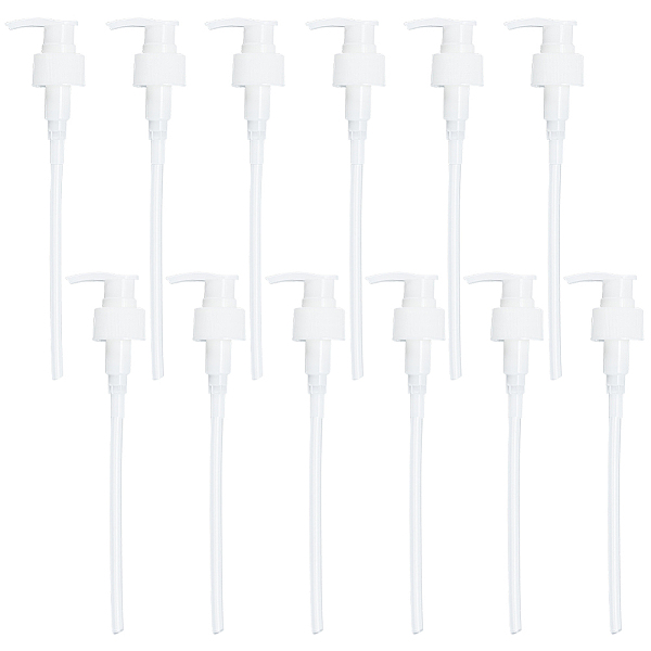 PandaHall Plastic Dispensing Pumps, Fits for Shampoo, Sanitizer, Lotion, Conditioner Jugs Bottles, White, 21.5x4.7x3cm Plastic Others White