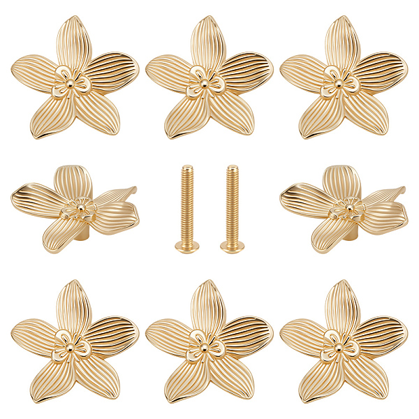 Flower Design Alloy Drawer Knobs