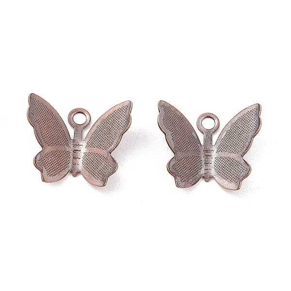 

PandaHall Brass Charms, Butterfly, Red Copper, 13x11mm Brass Butterfly