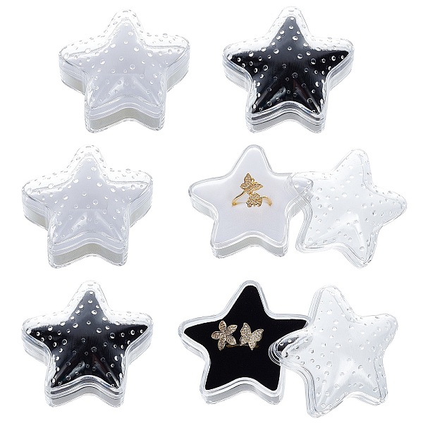 

PandaHall CHGCRAFT 10Pcs 2 Colors Acrylic Jewelry Box, with Sponge, Starfish, Mixed Color, 6.05x6.05x3.7cm, Inner Diameter: 5.95x5.8cm..., Multicolor
