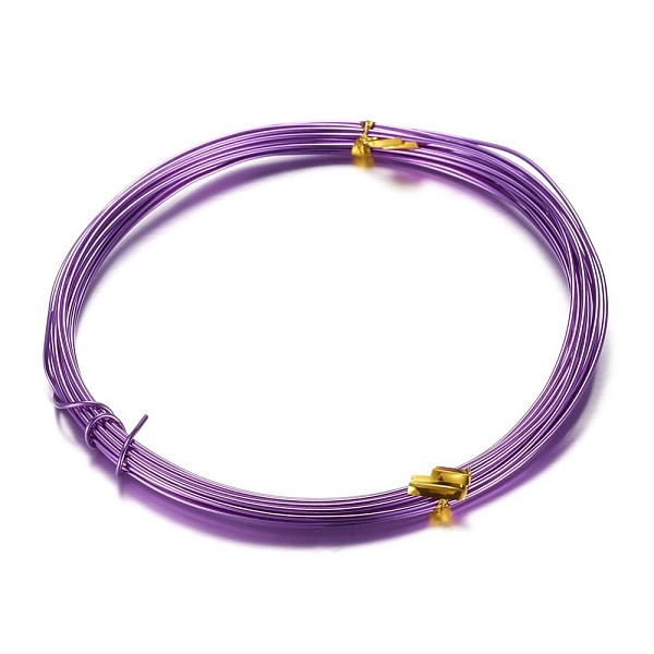 

PandaHall Round Aluminum Craft Wire, for DIY Arts and Craft Projects, Purple, 12 Gauge, 2mm, 5m/roll(16.4 Feet/roll) Aluminum Round Purple