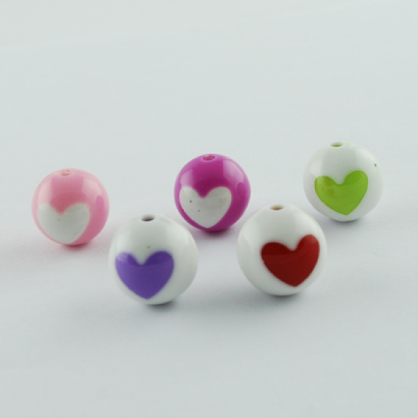 

PandaHall Opaque Acrylic Beads, Round, Mixed Color, 8mm, Hole: 2mm Acrylic Round Multicolor