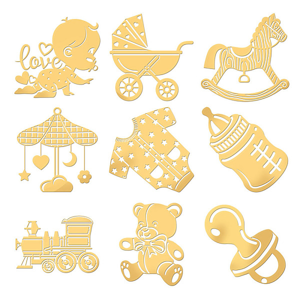 

PandaHall Nickel Decoration Stickers, Metal Resin Filler, Epoxy Resin & UV Resin Craft Filling Material, Baby Element, Mixed Shapes, 40x40mm...