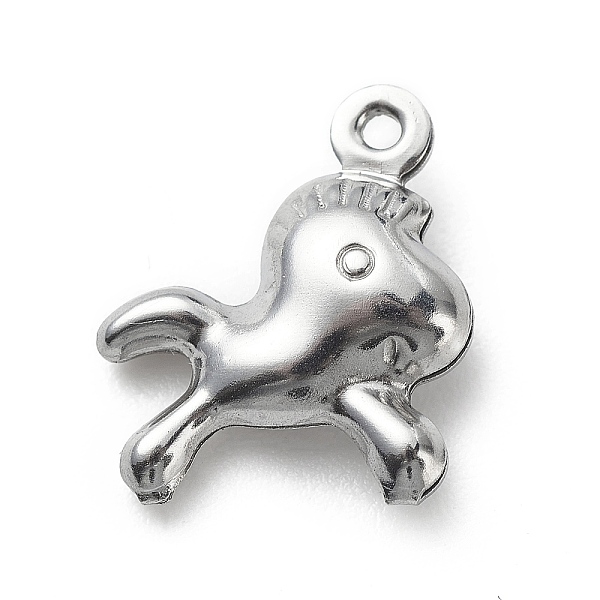 

PandaHall 304 Stainless Steel Pendants, Horse Charms, Stainless Steel Color, 13.3x11.3x3.8mm, Hole: 1mm 304 Stainless Steel Horse
