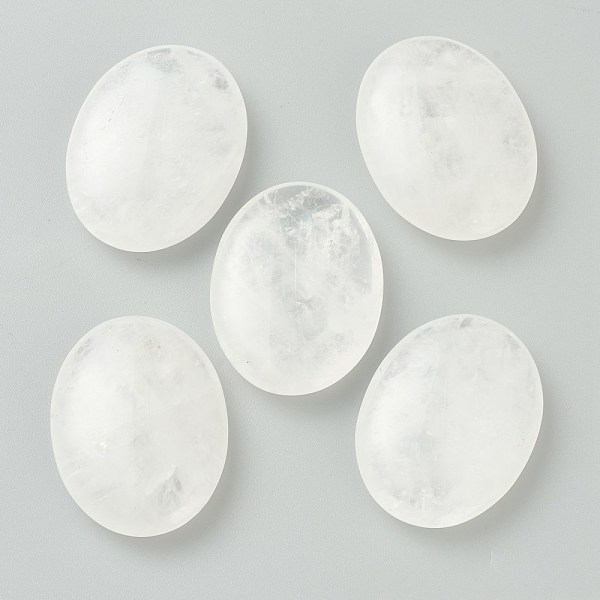 

PandaHall Natural Quartz Crystal Oval Palm Stone, Reiki Healing Pocket Stone for Anxiety Stress Relief Therapy, 43.5~44x33~34x11~12.5mm...