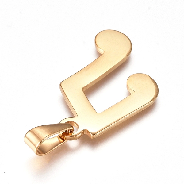 

PandaHall 304 Stainless Steel Pendants, Musical Note, Golden, 33x25x1.5mm, Hole: 10x4mm 304 Stainless Steel Musical Note