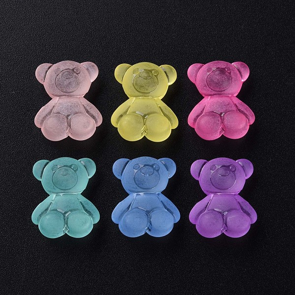 

PandaHall Transparent Acrylic Beads, Frosted, Bear, Mixed Color, 18.5x15.5x11mm, Hole: 2.5mm, about 330pcs/500g Acrylic Bear Multicolor