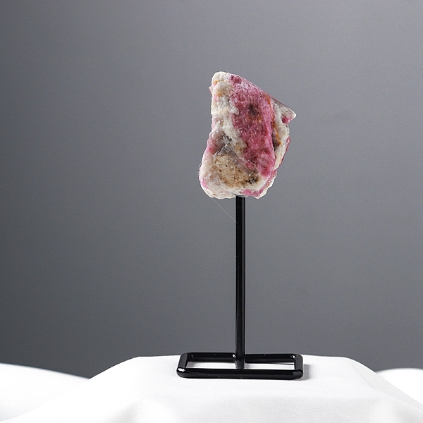 Natural Tourmaline Lamp with Metal Holder Ornament