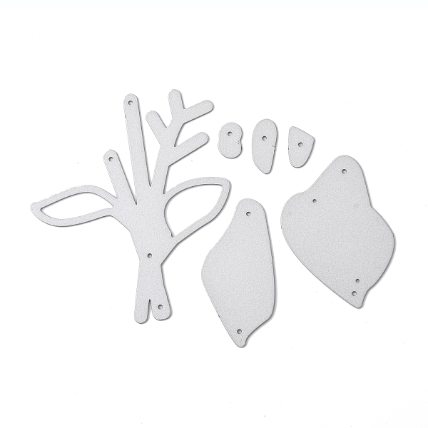 

PandaHall Carbon Steel Cutting Dies Stencils, for DIY Leather Making, Flower, Matte Platinum Color, 34x43mm Carbon Steel