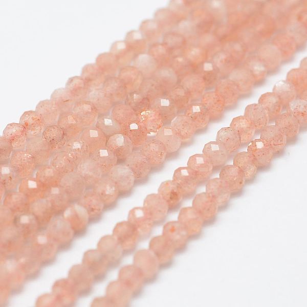 

PandaHall Natural Sunstone Bead Strands, Faceted, Round, 2~2.3mm, Hole: 0.5mm, about 160~169pcs/strand, 12.5 inch~12.9 inch(320~330mm)...