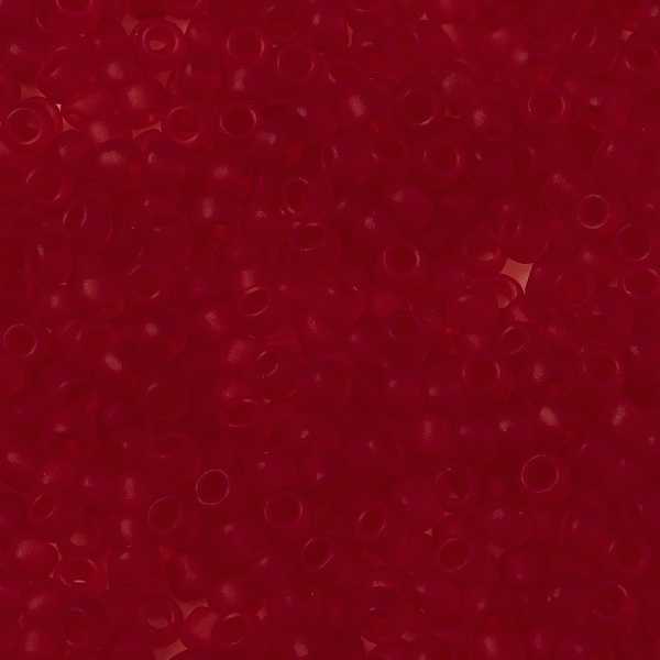 

PandaHall TOHO Round Seed Beads, Japanese Seed Beads, (5F) Transparent Frost Light Siam Ruby, 8/0, 3mm, Hole: 1mm, about 1110pcs/50g Glass..., Red