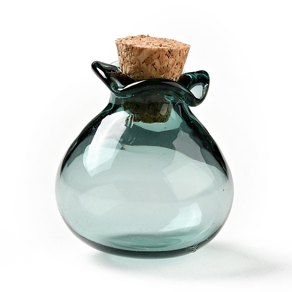 

PandaHall Lucky Bag Shape Glass Cork Bottles Ornament, Glass Empty Wishing Bottles, DIY Vials for Pendant Decorations, Dark Cyan, 2.5cm...
