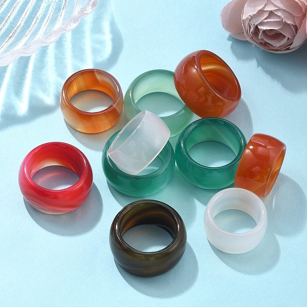 Natural Agate Rings - image