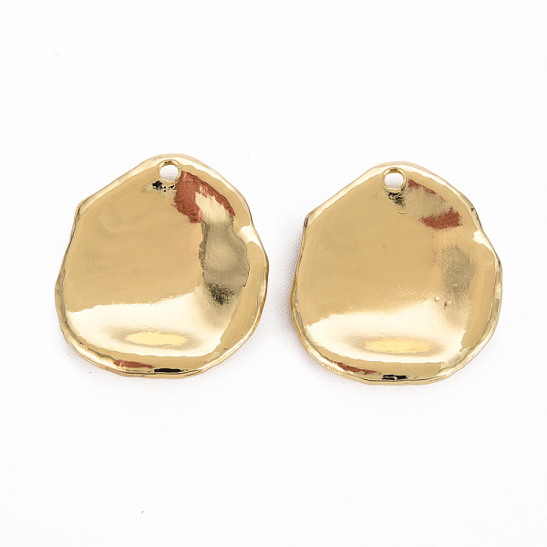 

PandaHall Rack Plating Alloy Pendants, Cadmium Free & Lead Free, Oval, Light Gold, 23.5x20x2.5mm, Hole: 1.8mm Alloy Oval