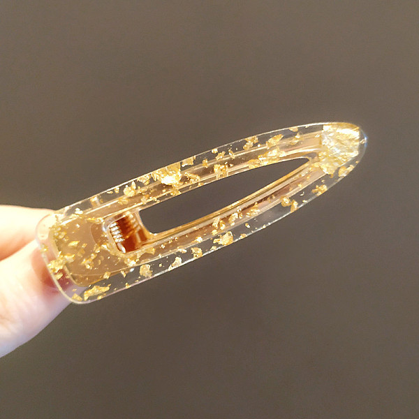 

PandaHall Cellulose Acetate Alligator Hair Clips, with Gold Foil, Hollow Out Hair Accessories for Girls Women, Teardrop, Dark Goldenrod...