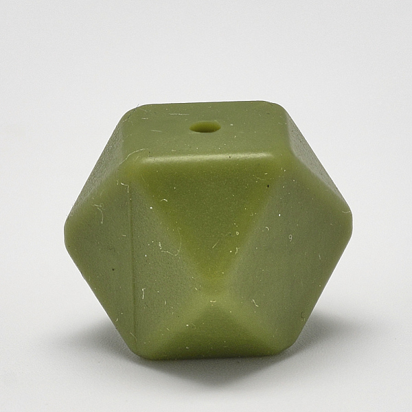 

PandaHall Food Grade Eco-Friendly Silicone Beads, Chewing Beads For Teethers, DIY Nursing Necklaces Making, Faceted Cube, Dark Olive Green...