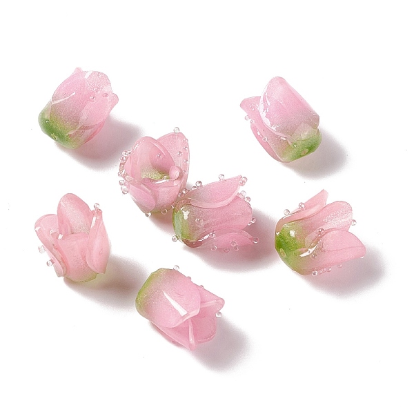 

PandaHall Tulip Opaque Acrylic Beads, for DIY Jewelry Making, Pink, 15x13x10mm, Hole: 0.6mm Acrylic Flower Pink