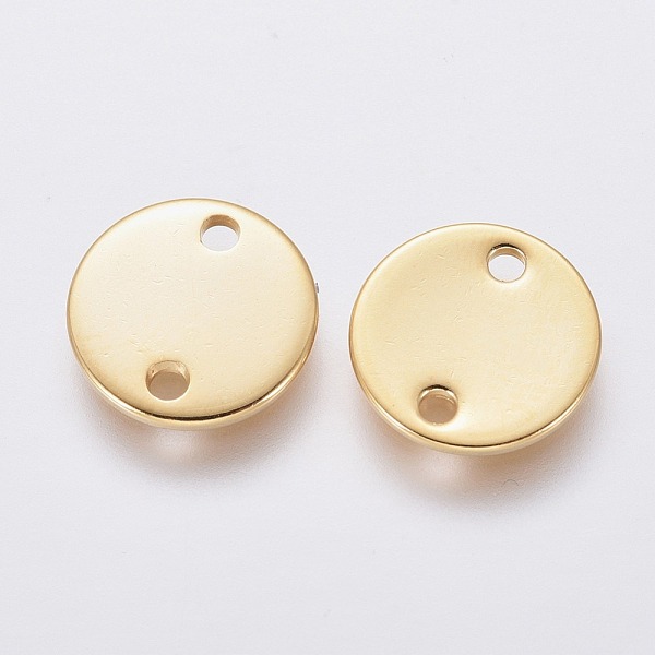 

PandaHall 201 Stainless Steel Links connectors, Flat Round, Golden, 10x1mm, Hole: 1.4mm 201 Stainless Steel Flat Round