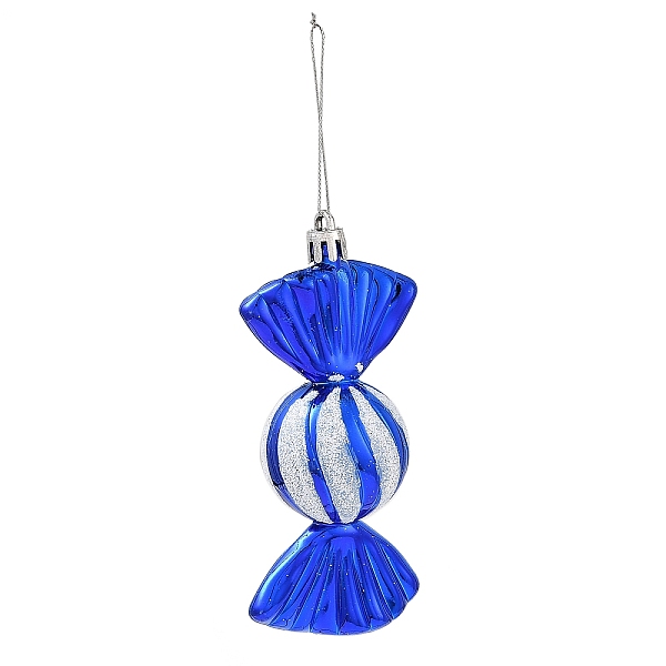 

PandaHall Christmas Electroplate Plastic Candy Pendants Decorations, Nylon Rope Christmas Tree Hanging Ornaments, Blue, 181mm Plastic Candy...
