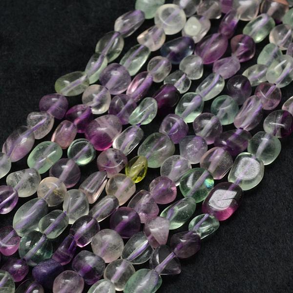 

PandaHall Natural Fluorite Beads Strands, Tumbled Stone, Nuggets, 7~9x5~8mm, Hole: 1mm, about 55~61pcs/strand, 15.3 inch(39cm) Fluorite...