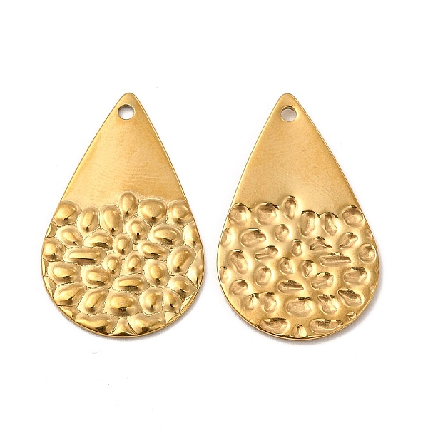 

PandaHall Ion Plating(IP) 304 Stainless Steel Pendants, Teardop Charms, Real 18K Gold Plated, 30x17x1mm, Hole: 1.6mm 304 Stainless Steel...