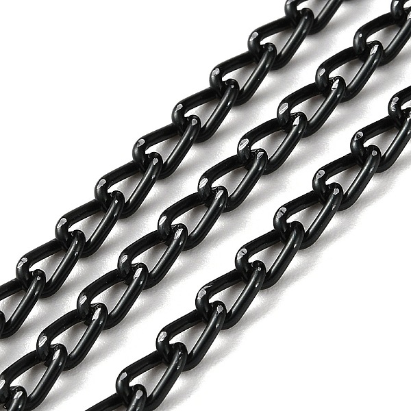 

PandaHall Oxidation Aluminum Faceted Curb Chains, Diamond Cut Chains, Unwelded, with Spool, Black, 6.5x3.5x1mm, about 328.08 Feet(100m)/Roll...