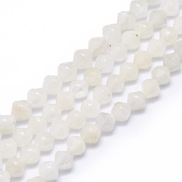 

PandaHall Natural Rainbow Moonstone Beads Strands, Faceted, Bicone, 8x7.5mm, Hole: 1mm, about 48pcs/strand, 15.55 inch(39.5cm) Rainbow...