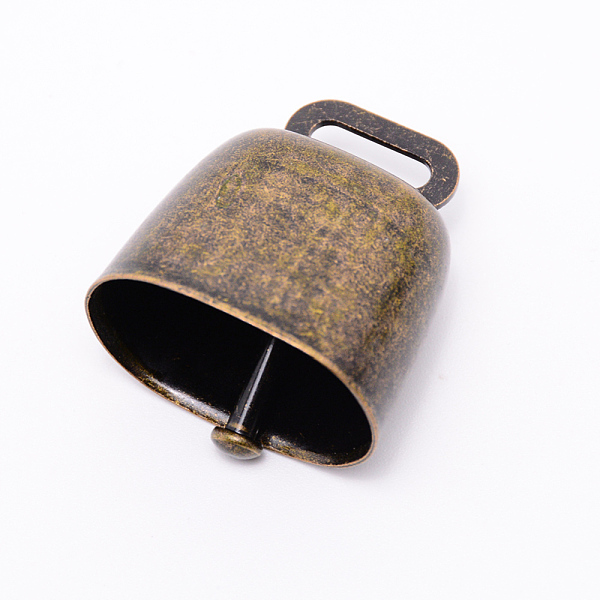 

PandaHall Retro Iron Bell Pendants, Rectangle, Antique Bronze, 43x35x24mm, Hole: 4x14mm Iron Bell