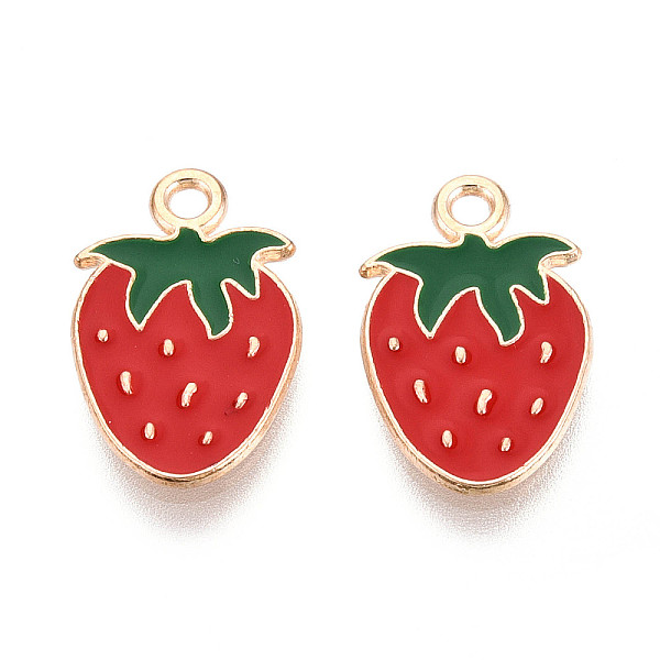 Fruit Alloy Enamel Pendants
