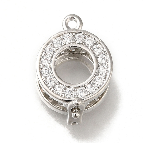 

PandaHall Brass Twister Clasps, Micro Pave Clear Cubic Zirconia, Ring, Platinum, 18x12.5x7.5mm, Hole: 1.2mm, Inner Diameter: 6mm Brass+Cubic...