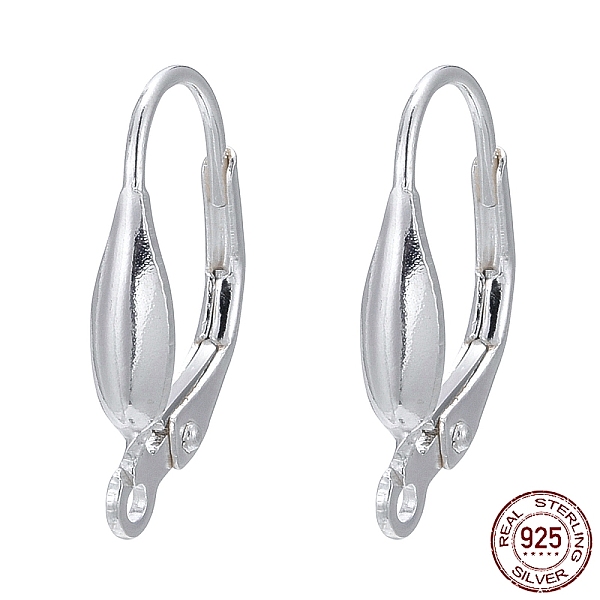 925 Sterling Silver Leverback Hoop Earrings Findings