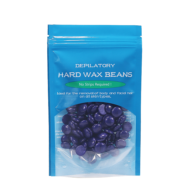 

PandaHall Hard Wax Beans, Body Hair Removal, Depilatory Hot Film Wax, DarkSlate Blue, 16.5x10cm, net weight: 50g/bag Wax Half Round