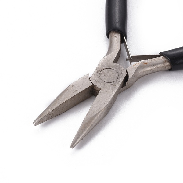 

PandaHall Carbon Steel Jewelry Pliers, Needle Nose Pliers, Ferronickel, with Plastic Handle, Black, 11.8x7.95x0.85cm Carbon Steel Black