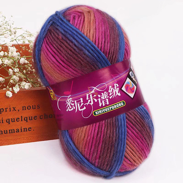 

PandaHall Wool Yarn, for Weaving, Knitting & Crochet, Colorful, 2.5mm Wool