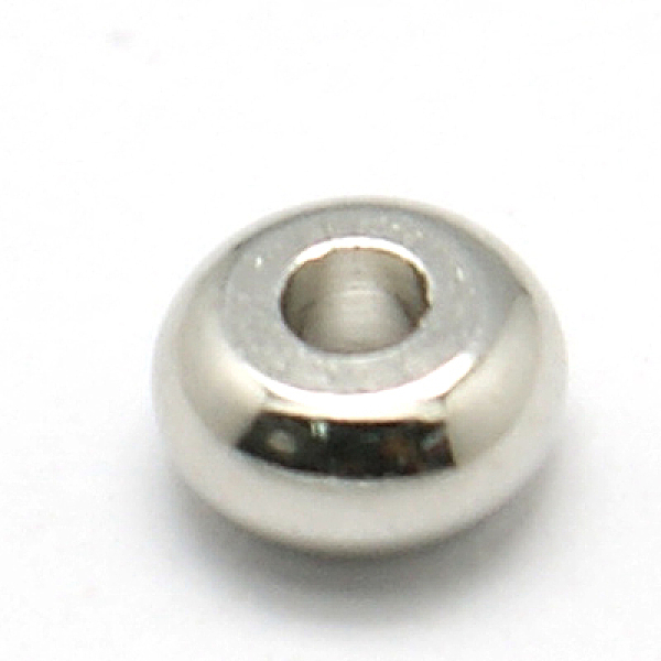 

PandaHall Brass Spacer Beads, Rondelle, Platinum, 4x1.8mm, Hole: 1mm Brass Rondelle