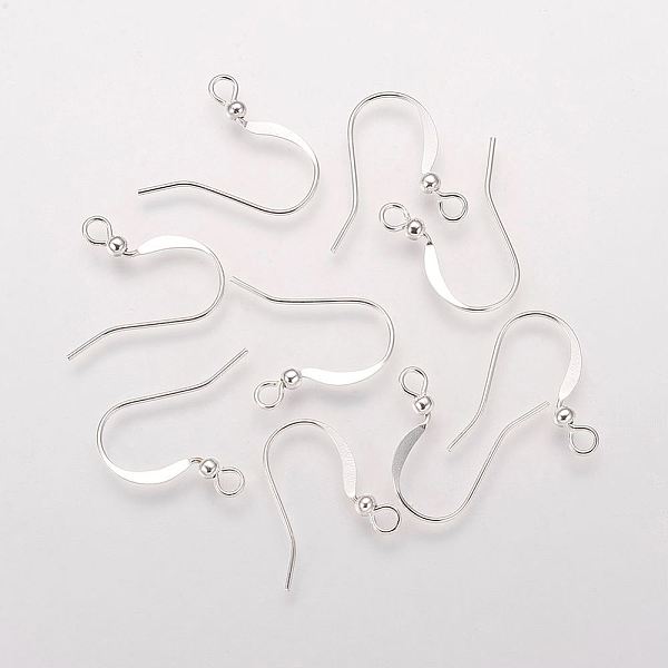 

PandaHall Brass French Earring Hooks, Flat Earring Hooks, Ear Wire, Nickel Free, with Beads and Horizontal Loop, Silver Color Plated, 15mm...