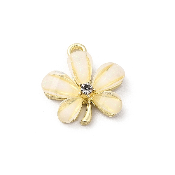 

PandaHall Alloy Pendants, Insect Charms, with Opaque Resin, Real 16K Gold Plated, Flower, 17x16.5x5mm, Hole: 1.6mm Alloy+Resin Flower