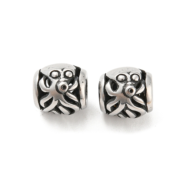 

PandaHall 316 Surgical Stainless Steel Beads, Octopus, Antique Silver, 10x9.5mm, Hole: 4mm 316 Surgical Stainless Steel Octopus